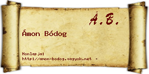 Ámon Bódog névjegykártya